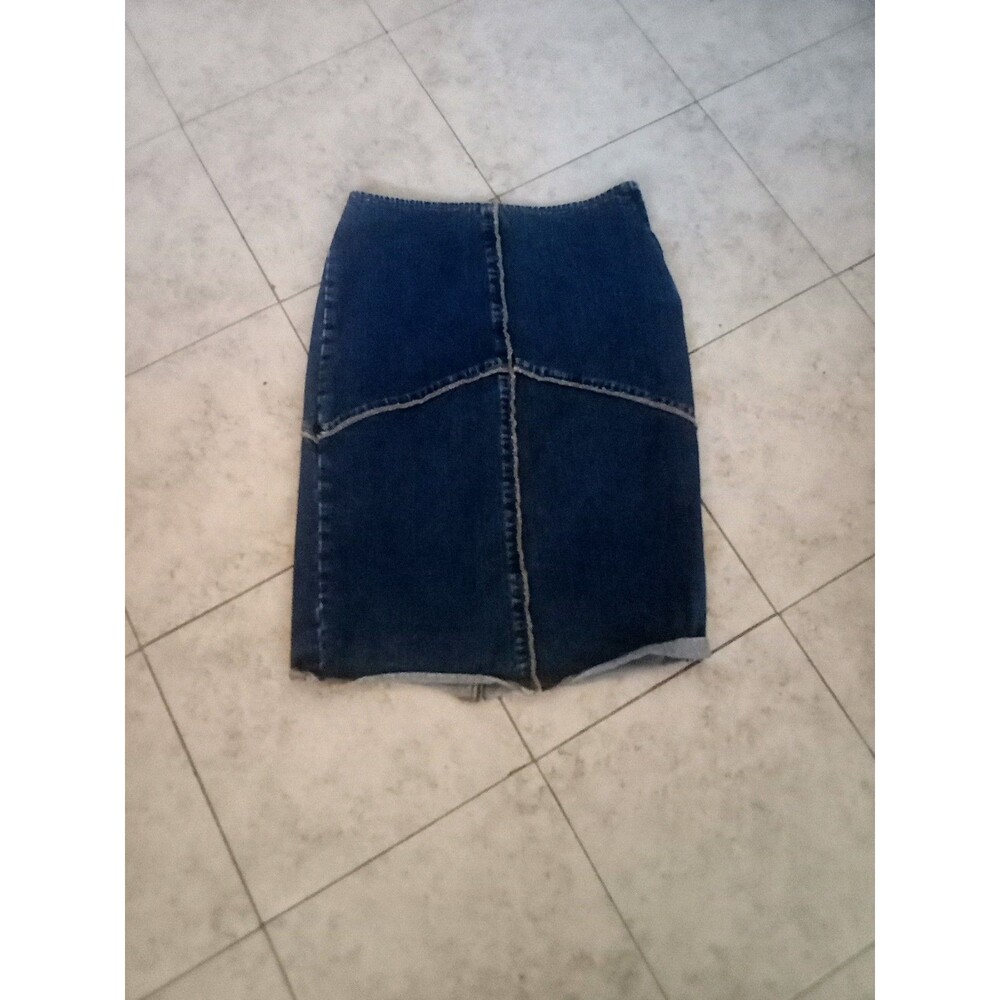 Tommy Hilfiger Vintage Y2k Denim Jean Skirt Womens 6 Blue Below Knee Pencil Midi